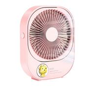 KAHDGSS Ventilador de escritorio pequeño, extraíble, resistente, con 3 velocidades, portátil, para dormitorio, oficina, 2 colores, portátil, recargable, recargable