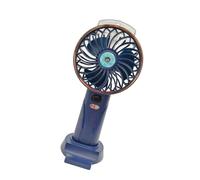KAHDGSS Ventilador portátil de mano de 5 velocidades, pantalla digital, hogar, oficina, camping, al aire libre, recargable, pulverizador de agua, pequeño ventilador de mano, refrigeración por batería