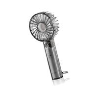 KAHDGSS Ventilador portátil transparente que funciona con pilas con velocidades ajustables y carga USB para desplazamientos y dispositivos de refrigeración del hogar, ventilador portátil