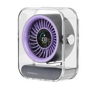 KAHDGSS Ventilador silencioso y potente con pantalla digital, batería recargable, textura ABS, adecuado para dormitorio, oficina y escuela, pantalla digital silenciosa