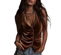 KAHDGSS Women's Casual Flannel Vest Sleeveless Open Front Business Coat Work Blazers for Women Sleeveless Vest Casual Open Front Coat