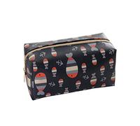 Kahdsvby 1 bolsa de cosméticos de dibujos animados con patrón de peces para mujer, bolsa de maquillaje de viaje, bolsa de aseo floral, pequeño pez, zorro