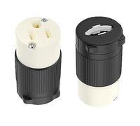 Kahdsvby 2 piezas NEMA 5-15R Conector hembra hembra 15 A 125 V 2 3 hilos