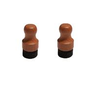Kahdsvby 2 tablas de cortar aplicador de aceite y cera, aplicador redondo de madera marrón y negro para tablas de cortar de madera, bloques de carnicero, cubiertos