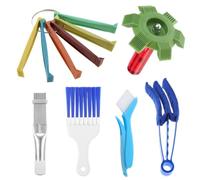 Kahdsvby 6 herramientas de cepillo para aire acondicionado, peine evaporador de CA de acero, peine de aleta de condensador de radiador, herramienta de peine de aleta FCR6 duradera