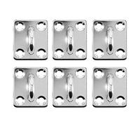 Kahdsvby Acero inoxidable 304 Almohadilla de sombra de vela de anillo de espais de 5 mm Placa de ojo Greement para 6 piezas