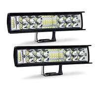 Kahdsvby Barra de Luces LED 7 Pulgadas 60W 6000LM LED Pods Flood Spot Beam Combo Off Road Driving Fog Light para CamióN ATV Boat - 2 Piezas