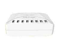Kahdsvby Cargador Multipuerto USB de 40W Cargador de Carga RáPida Hub Cargador de Carga RáPida de 8 Puertos Cargador de Base de Escritorio Enchufe de la UE Blanco