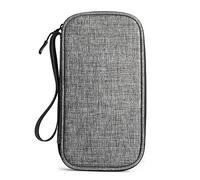 Kahdsvby Cartera de Viaje para Porta Pasaporte Familiar Estuche Impermeable para Documentos Organizador Accesorios de Viaje Bolsa para Documentos Gris
