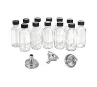 Kahdsvby de cristal de 12 piezas con tapa y 3 embudos. de 60 ml de 2 onzas pequeñas para zumo, jengibre, whisky,