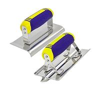 Kahdsvby Juego de herramientas para bordes y ranuradoras de mano de hormigón, herramientas de construcción de azulejos de acero inoxidable, kit de acabado de cemento de estuco de yeso
