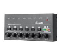 Kahdsvby Mini mezclador de audio KTV 6 canales profesional mezclador de sonido estéreo ultra bajo ruido 6 canales mezclador de audio