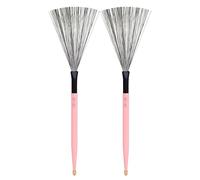 Kahdsvby Tambor de Metal de Dos Cabezales y Doble Uso Color Drum Stick Drum Brush Cepillo de Tambor de Dos Cabezales y Doble Uso