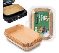 KAHEIGN 100 Piezas Forros Desechables de Papel para Freidoras de Aire, 28CM x 15CM Grandes Papel Pergamino para Parrilla para Ninja Foodi MAX Health y Freidora de Aire AG551EU/AG651EU