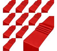 KAHEIGN 12 Piezas Camino de Mesa Satinado, 30CM x 275CM Rojo Camino de Mesa Largo de Seda Satinada para Decoración de Silla Mesa de Boda Banquete Graduaciones Cumpleaños Fiesta