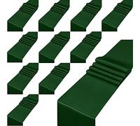 KAHEIGN 12 Piezas Camino de Mesa Satinado, 30CM x 275CM Verde Negro Camino de Mesa Largo de Seda Satinada para Decoración de Silla Mesa de Boda Banquete Graduaciones Cumpleaños Fiesta