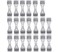 KAHEIGN 12 Piezas Centradores de Metal Para Mechas de Velas (Acero Inoxidable, Plateado)