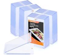 KAHEIGN 12 Piezas Tarjeteros Magnéticos, 35PT One Touch Estuche de Almacenamiento Magnético Acrílico para Tarjetas Coleccionables con Protección Uv para Estándar Pokémon Juego Béisbol Deporte Tarjeta