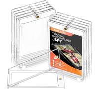 KAHEIGN 12 Piezas Tarjeteros Magnéticos, 35PT One Touch Estuche de Almacenamiento Magnético Acrílico para Tarjetas Coleccionables con Protección Uv para Estándar Pokémon Juego Béisbol Deporte Tarjeta