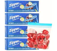 KAHEIGN 120 Piezas Bolsas para Congelar Alimentos, Pequeño Bolsas con Cierre Hermético de Doble Sellado Bolsas Reutilizables con Fondo Ancho para Frutas Sándwiches Verduras Carne Sopas Aperitivos