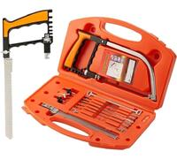 KAHEIGN 13 En 1 Herramienta de Sierra de Mano para Metales Multifunción, Sierra para Metales con 8Pz HSS Acero Sierra Hojas y Transporte Estuche - para Corte Madera Plastico Goma Vaso Teja Metal