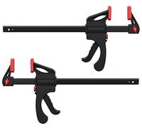 KAHEIGN 2 Piezas Abrazaderas De Agarre Rápido, 6 Pulgadas Abrazaderas De Barra De Trinquete Liberación Rápida Con Una Mano Herramientas De Abrazadera De Barra Para Wood Fast Easy Sujeción