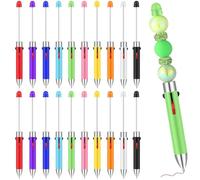 KAHEIGN 20 Piezas Cuentas Bolígrafos de Plástico, 15CM 4 En 1 Bolígrafo Roller Multicolor con Tinta de Eje Bolígrafo de Punta Gruesa de 0,7mm para Niños Estudiantes Oficina Escuela (10 Colores)