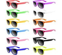 KAHEIGN 24 Piezas Gafas de Sol de Neón para Niños, 12 Colores Gafas de Sol de Playa con Protección UV400 a Granel para Chicos Chicas Verano Playa Piscina Carnaval Premios Cumpleaño Fiesta (13CM x 4CM)