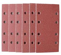 KAHEIGN 30 Piezas Hojas De Lija, 40/60 /80/120 /180/240 Granos Gancho Y Bucle Almohadillas De Lijadora 8 Agujeros Papel Lijadora Ajuste Lijadora Rectangular (18,5 x 9,3cm)