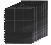 KAHEIGN 36 Piezas Fundas para Cartas Coleccionables, 648 Bolsillos Páginas de Funda de Tarjeta de Doble Cara Hojas de Carpeta de Plástico de 11 Agujeros Protectores Transparentes para Tarjeta de Juego