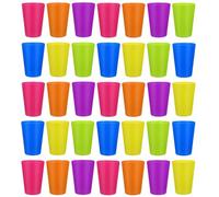 KAHEIGN 36 Piezas Vasos de Plástico Reutilizables, 250ml Vasos de Plástico para Niños Vasos Duraderos para Cocina Exterior Fiestas Picnics Barbacoa Viajes (6 Colores Brillantes)