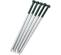 KAHEIGN 50 Piezas Clavos de Césped Artificial de Alta Resistencia, 5mm x 150mm Clavos Galvanizados de Cabeza Redonda Clavo de Acero para Fijación de Césped Falso Astroturf para Suelo Duro o Pedregoso