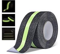 KAHEIGN 5m x 5cm Cinta De Agarre Antideslizante, Brillando En La Oscuridad Cinta Adhesiva Antideslizante Cinta De Arena De Seguridad De Alta Tracción Para Escaleras Peldaños Pasos Tarimas