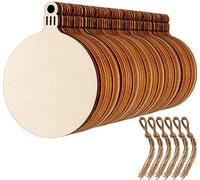 KAHEIGN 60 Piezas Adornos Navideños De Madera, Forma De Linterna Redonda Adornos De Rebanada De Madera para La Decoración Colgante De Bricolaje del árbol De Navidad De Año Nuevo
