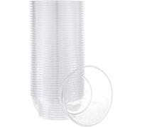 KAHEIGN 60 Piezas Mini Cuencos de Postre, 180ml Vasos de Postre Redondos de Plástico Copa de Aperitivo de Parfait Transparente Tazón para Servir Reutilizable para Fiesta de Mousse Pudín (9 x 4cm)