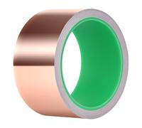 KAHEIGN Cinta de Cobre Babosas Repelente, 5cm x 12m Lámina de Cobre Adhesiva Tiras Repelentes de Caracoles para Jardín Macetas Plagas Control, Guitarra, Protección EMI, Eléctricas Reparaciones