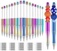 KAHEIGN Juego de 20 bolígrafos, plástico de 14 cm con tinta negra y 40 recambios adicionales, regalo de papelería para oficina, accesorios escolares