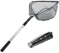 KAHEIGN Red de pesca telescópica de 130 cm, extensible de 42 a 130 cm, para pájaros, peces y carpas, truchas y pesca (verde)