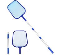 KAHEIGN Tarea Pesada Skimmer De Hojas De Piscina, 150cm Red De Limpieza De Hojas De Piscina Skimmer De Malla Fina Con Rastrillo Telescópico Para Piscina, Jardín, Estanque, Fuente, Bañeras, Spa, Pecera