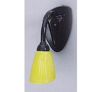 Kahlert 10.314 luz - Accesorios Mini Doll - Lámpara de Pared, Pantalla, Negro/Amarillo