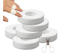 KAHOUI 6 Piezas Esparadrapo Deportivo Autoadhesivas, Tape Vendaje Deportivo Resistente al Agua, Esparadrapo Tela Autoadhesivas, Pretape Vendaje Deportivo con Tijeras, para Voleibol Balonmano