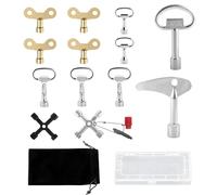 KAHOUI Juego Contador Agua, Llave Maestra Cuadrada y Ascensor, Llaves Multifunción de Aleación de Zinc