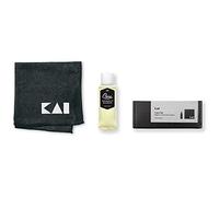 KAI Aceite de camelia japonés (100 ml, 100% apto para alimentos), paño de microfibra para el cuidado profesional de cuchillas de Japón