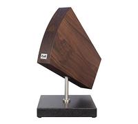 KAI Bloque de cuchillos giratorio 360° de nogal con base de granito - Madera premium - Espacio para 6-8 cuchillos, magnético en ambos lados - Dimensiones 31 x 18 x 34 cm