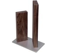 KAI Bloque de cuchillos magnético pequeño Stonehenge de nogal con base de acero inoxidable - Madera premium - Espacio para 4 cuchillos - Dimensiones 18 x 10 x 28-30 cm