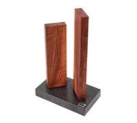KAI Bloque de cuchillos magnético pequeño Stonehenge de nogal con base de granito - Madera premium - Espacio para 4 cuchillos - Dimensiones 18 x 10 x 28-30 cm