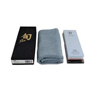 Kai DM-0708 - Piedra de afilar japonesa combinada para el cuidado perfecto de la navaja Shun Damasco, grano 300/1000, paño de pulido supersuave, 40 x 40 cm