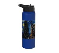 Kai Ken Dog Van Gogh Noche estrellada Stainless Steel Insulated Water Bottle