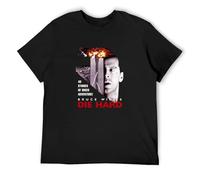 KAI KOU SONG ZI Die Hard Bruce Willis Retro Action Movie T Shirt Black L