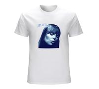 KAI KOU SONG ZI Joni Mitchell Blue Canadian Singer Songwriter Men's T-Shirt White M